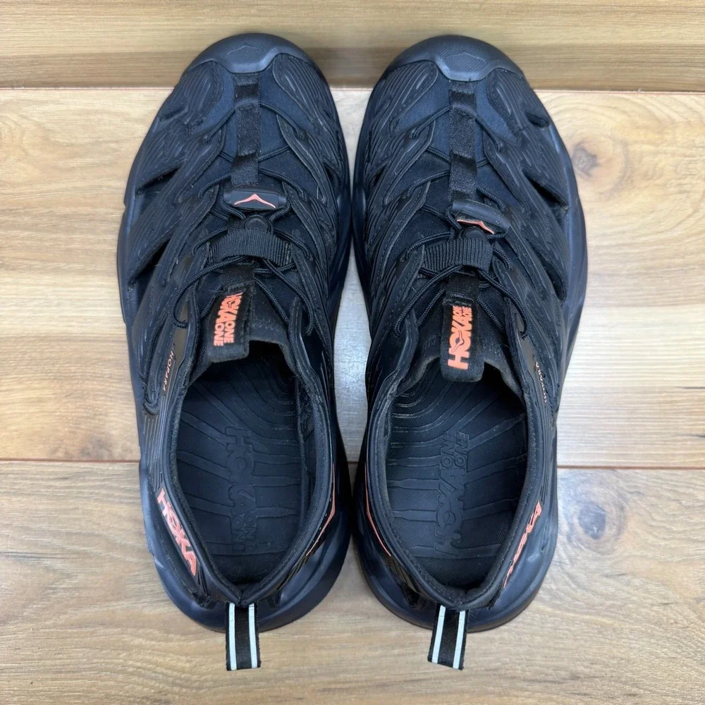 HOKA One One Hopara Sandals Womens 8.5 Black Outdoor Sport Comfort Walking